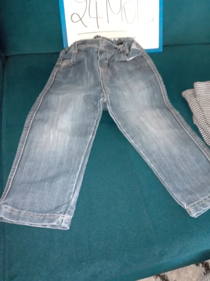 Lot de 7 jeans pantalons 24mois - photo numéro 8