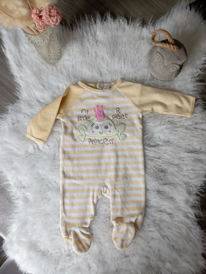 Pyjamas velour jaune 3m