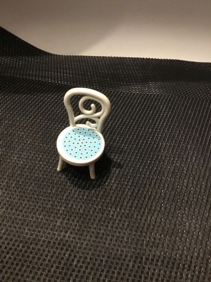 Playmobil chaise blanche assise bleu à pois pièces détachées maison cuisine