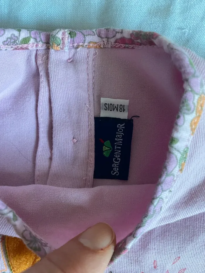 TEE shirt rose 18 mois Sergent major - photo numéro 3