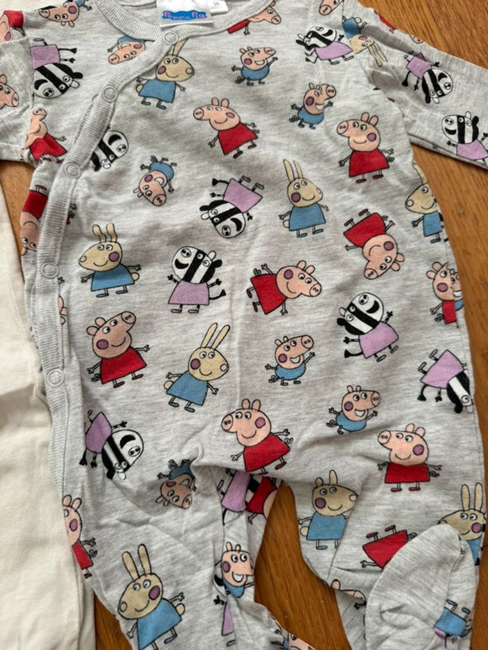 Lot 3 pyjamas 1-3 mois jusqu’à 56 cm fille - photo numéro 2