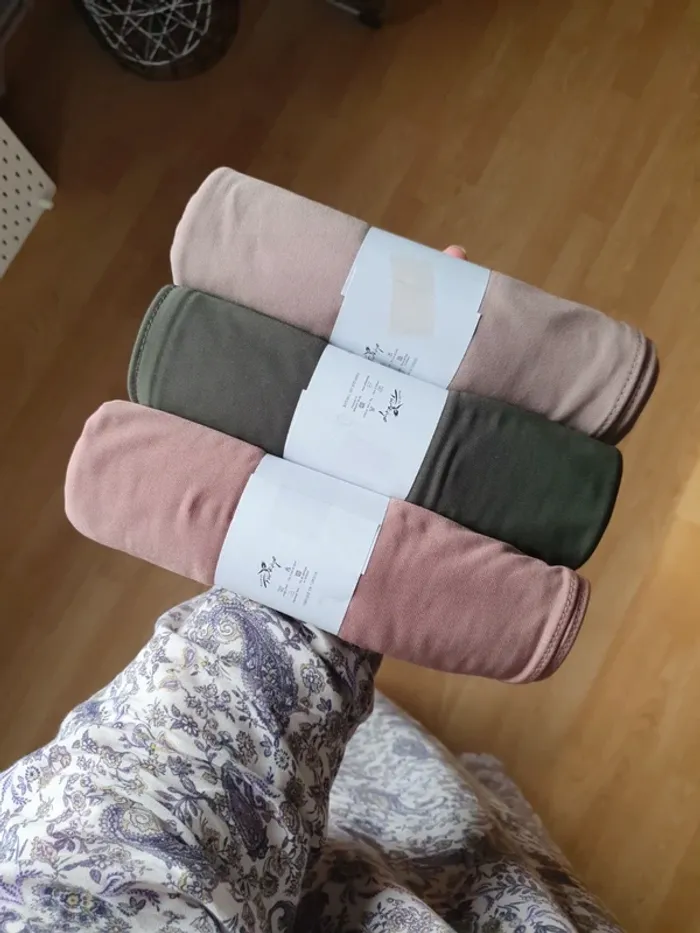 Lot de 3 hijabs/voile en jersey premium luxe neufs