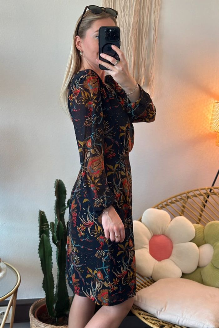 Robe fluide à motifs floraux et feuillages, taille 36 - See U Soon - photo numéro 6