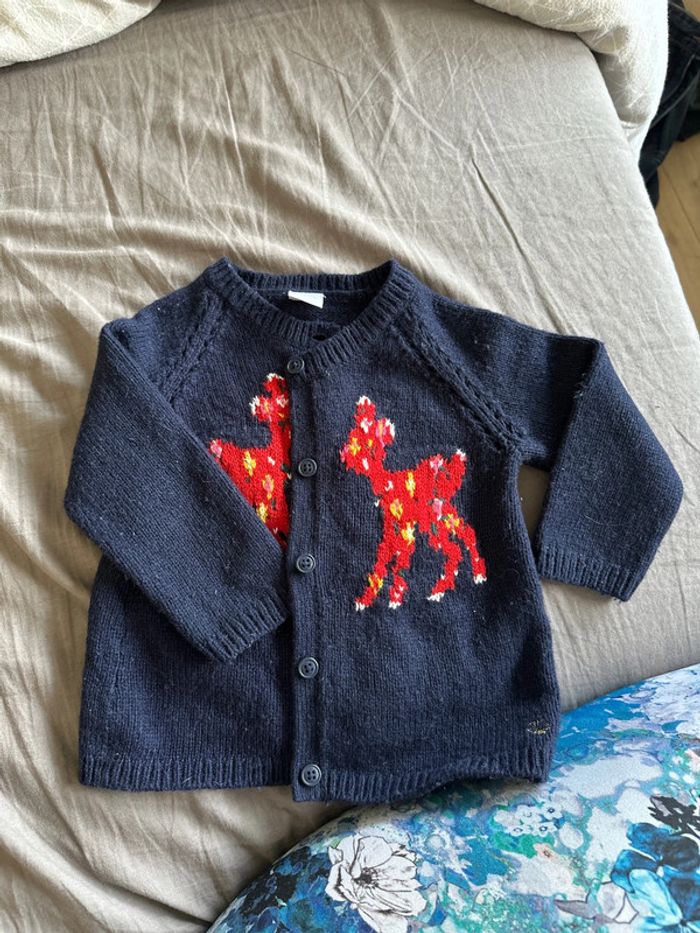 Petit bateau gilet laine et coton 81