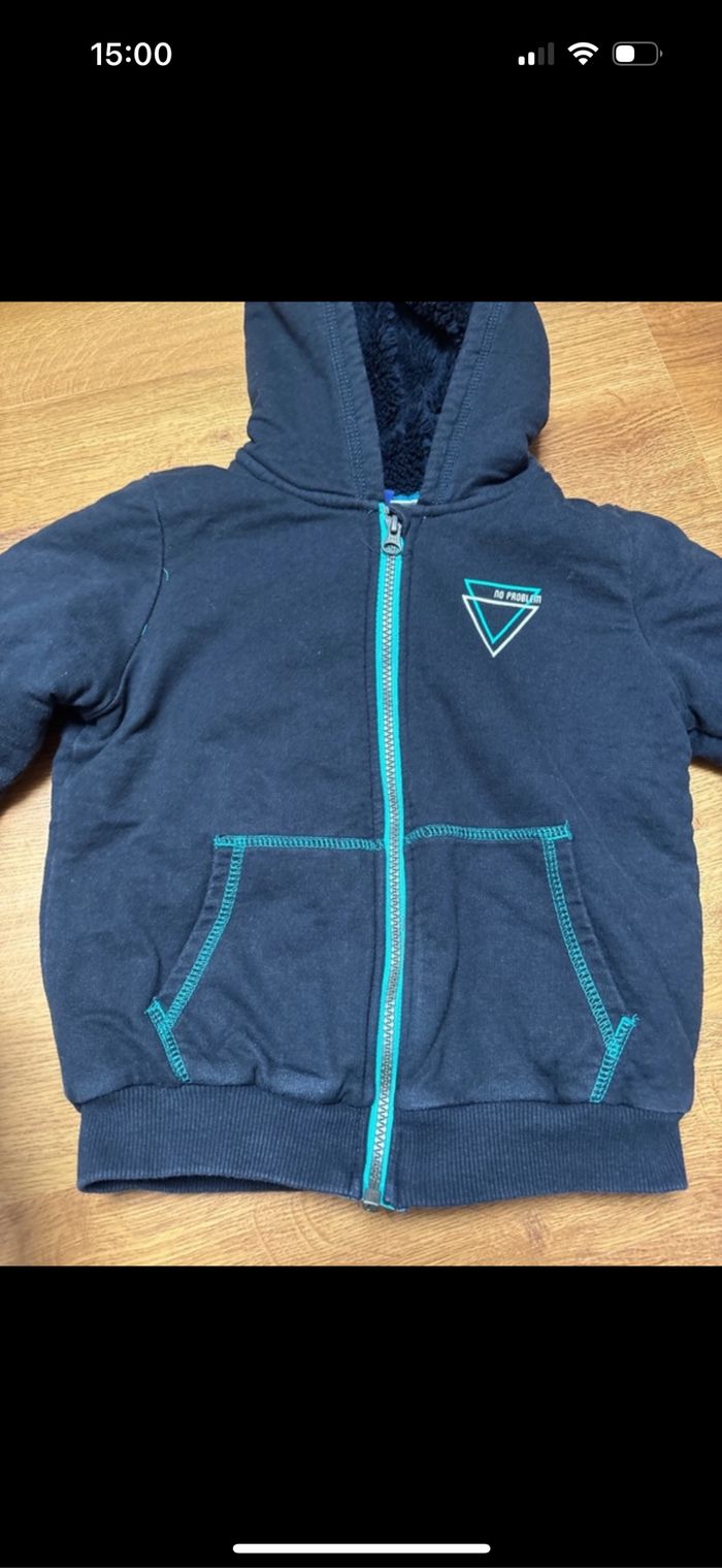 Sweat a capuche chaud zipper garçon lupilu 4-6 ans - photo numéro 3