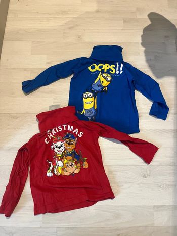 Lot deux sous pull col roulé
