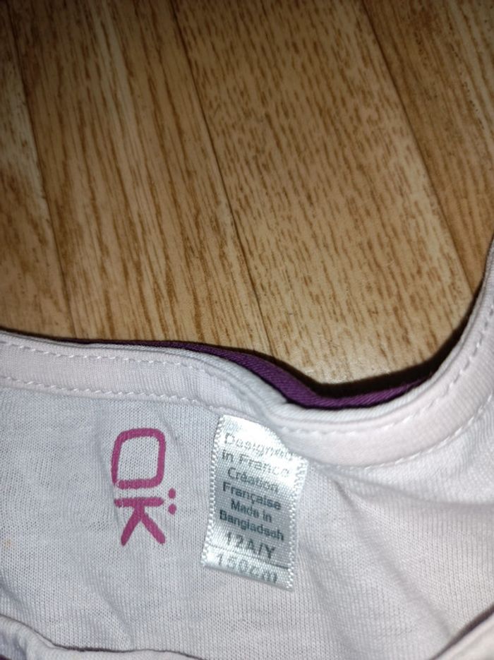T-shirt manches longues fille Okaïdi taille 12 ans en très bon état - photo numéro 6