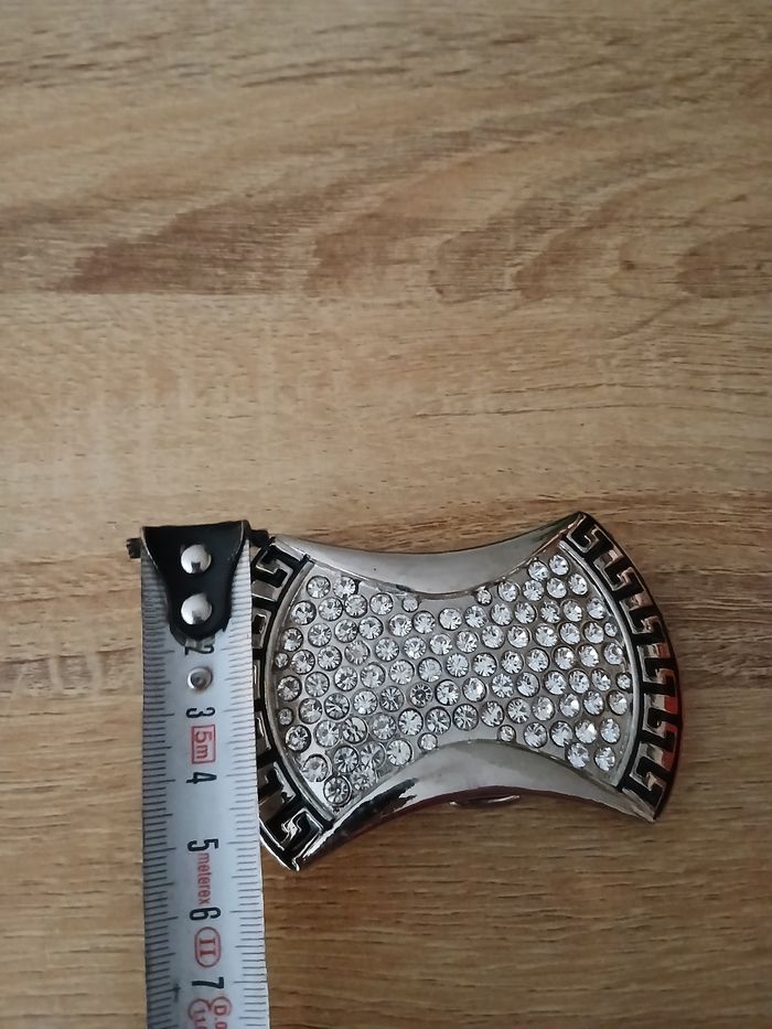 Boucle de ceinture strass et métal argenté - photo numéro 6