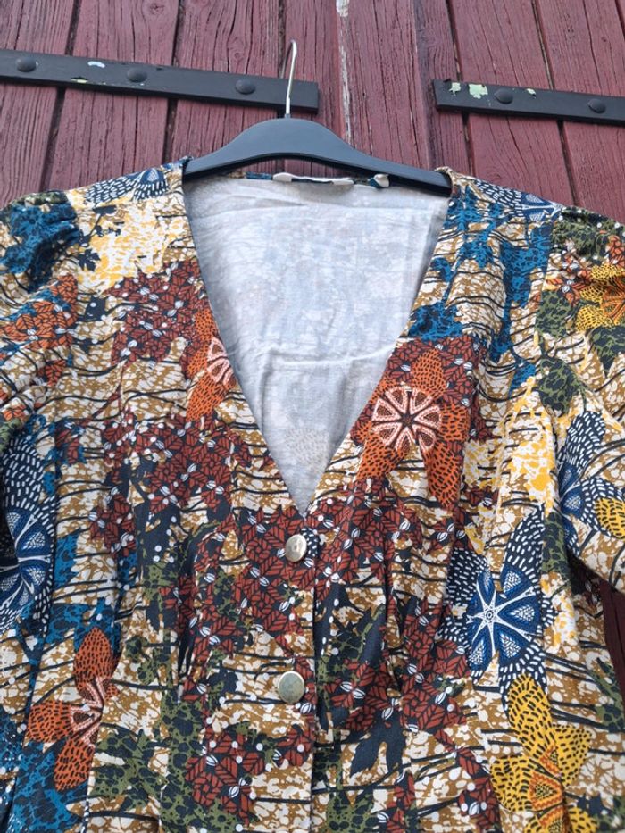 Robe courte fleurie Naf Naf taille 36 - photo numéro 3