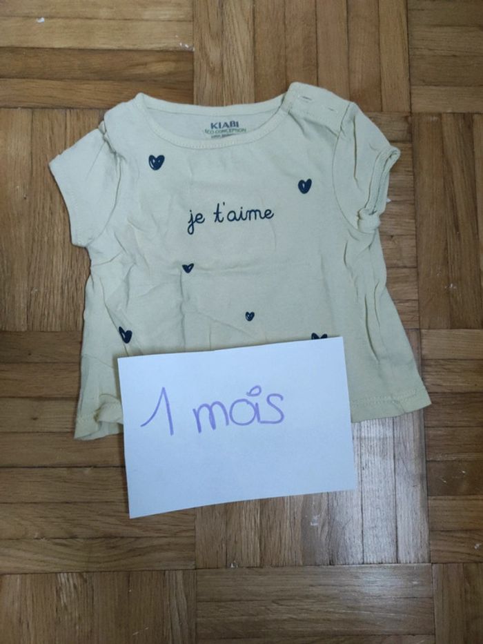Tee short 1 mois