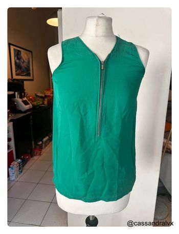 Haut vert débardeur en soie - The Kooples