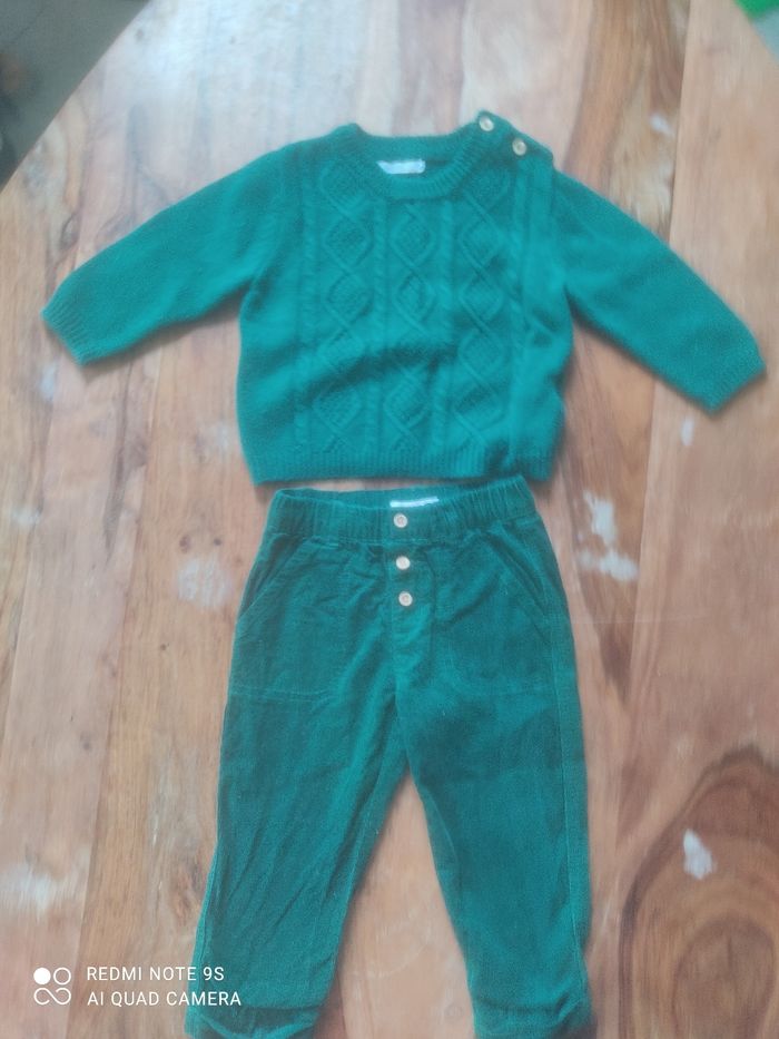 Ensemble vert 12mois