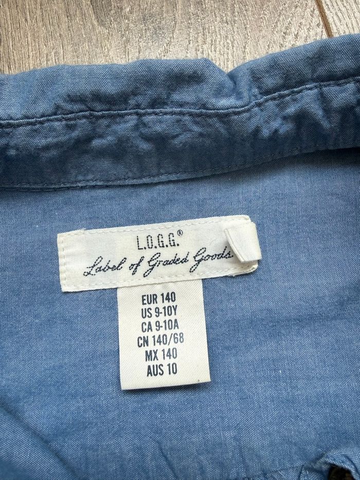 Robe chemise en jeans H&M 9/10 ans - photo numéro 2