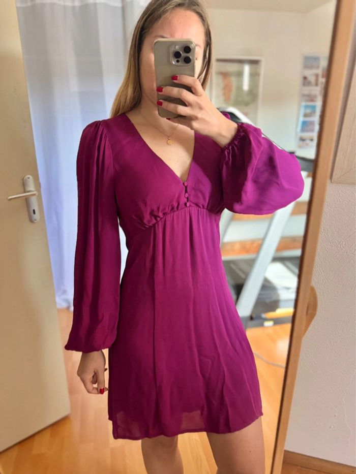 Robe violet prune Kookaï fluide taille 38 M