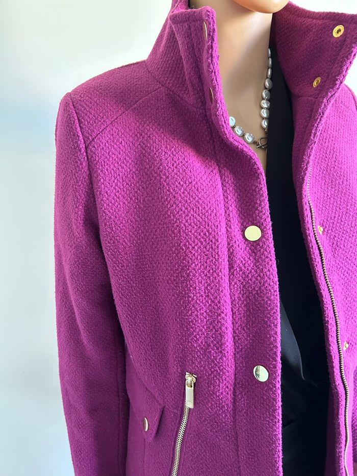 Duffle coat violet fuchsia Morgan taille 36 TBE - photo numéro 3