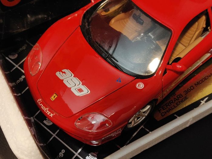 Ferrari 360 Modena Challenge #360 - Rouge - 25 Ans En Boîte - Bburago 1/18 - photo numéro 9