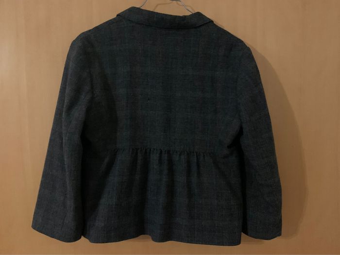 Veste mi longue gris chiné H&M taille 36 - photo numéro 4