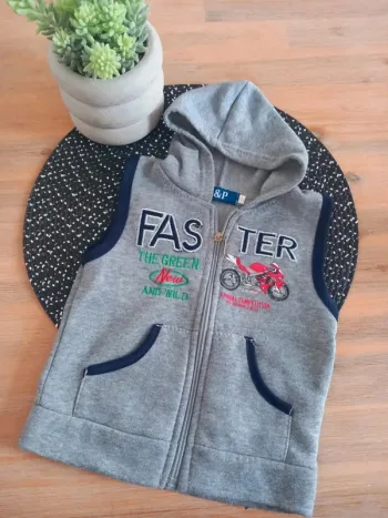 Gilet sans manches gris R&P – Taille 2 ans