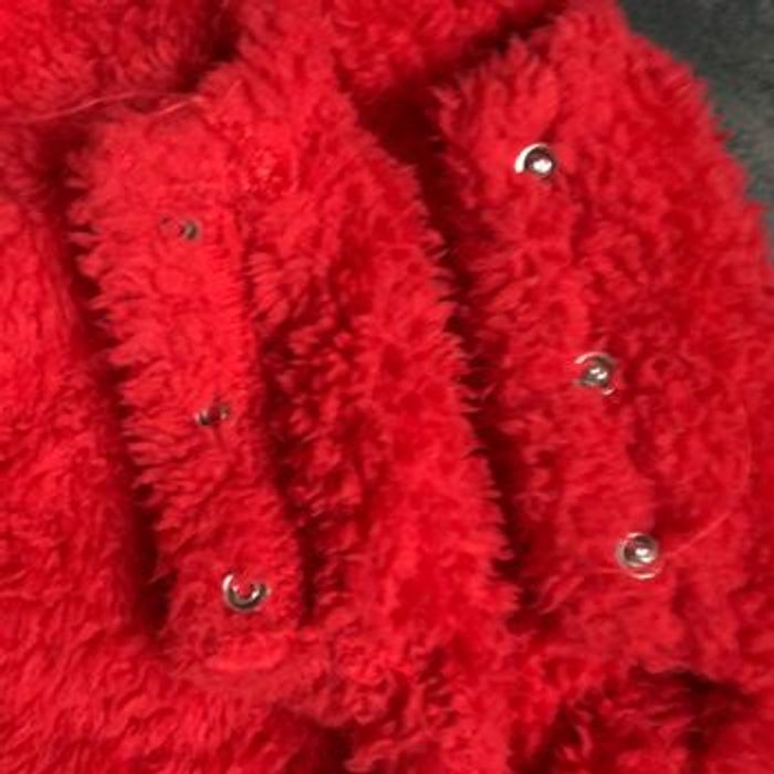 Pull body à capuche pilou rouge Renne brodé 3 ans - photo numéro 5