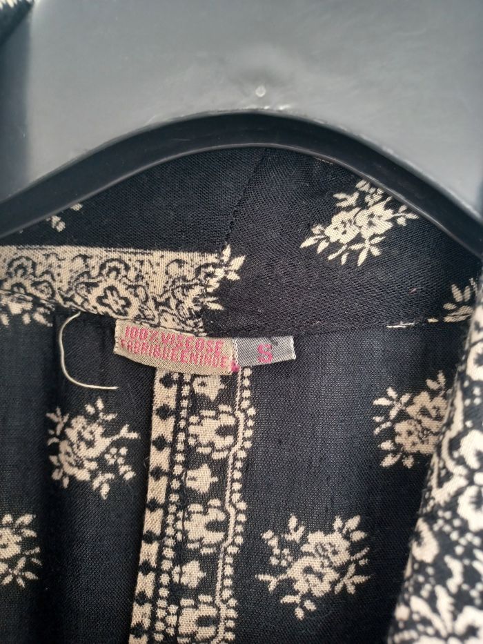 Robe longue vintage noire et blanche taille S - photo numéro 7
