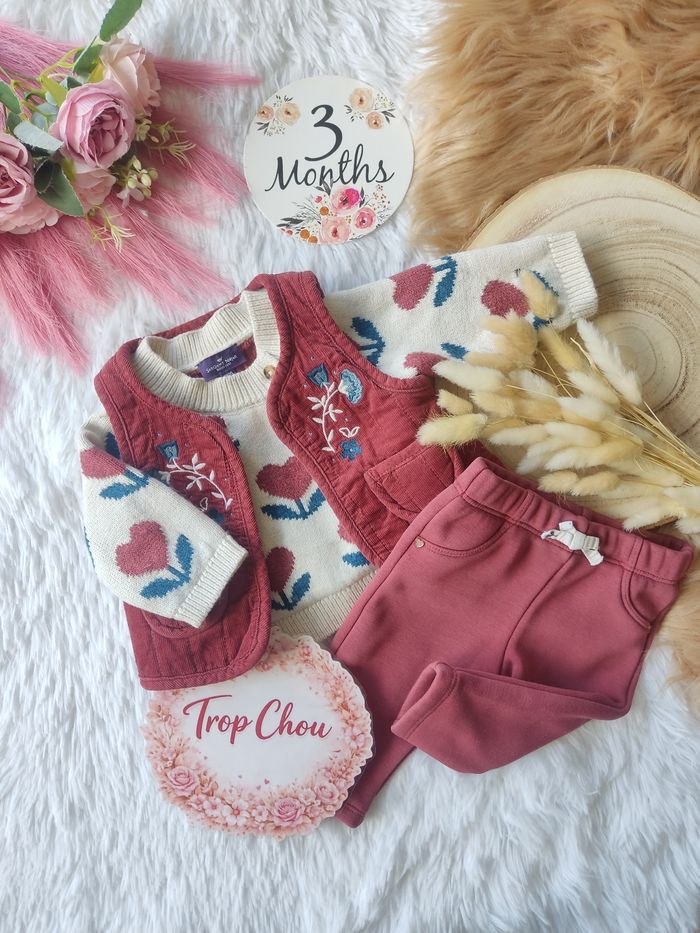 Ensemble hiver sergent major fille 3 mois 🎀 - photo numéro 1