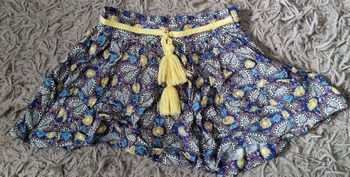 Jupe bleu à motifs cœurs 3ans