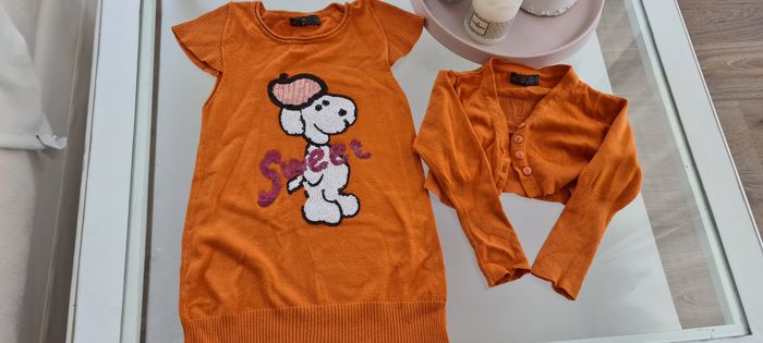 tres jolie ensemble robe et gilet taille 3 / 4 ans - photo numéro 3