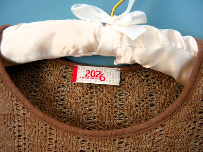 Pull Laine Femme 2026 S 36 beige ficelle tres bon état - photo numéro 2