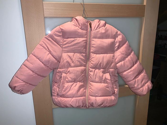 Manteau à capuche chaud rose Orchestra 4 ans