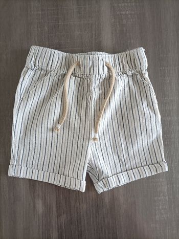 Short lin rayé 6 mois