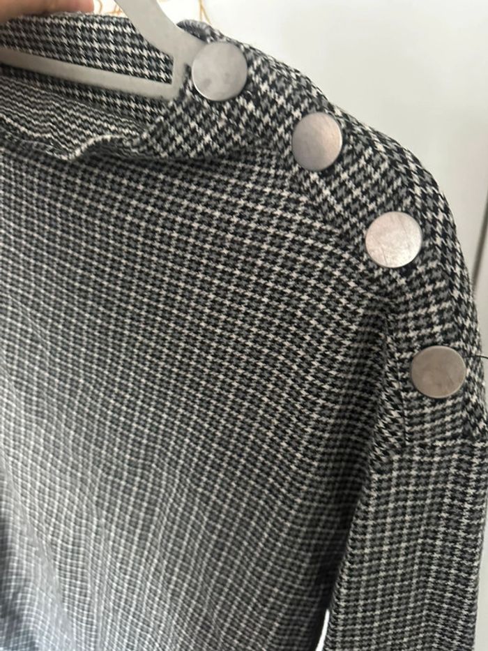 Haut Zara pied de poule gris et noir - photo numéro 4