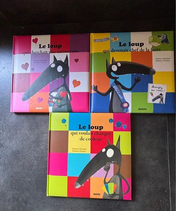 Lot de 3 livres Le loup Auzou