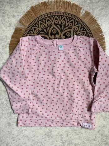 Pull sweat rose à pois Tex