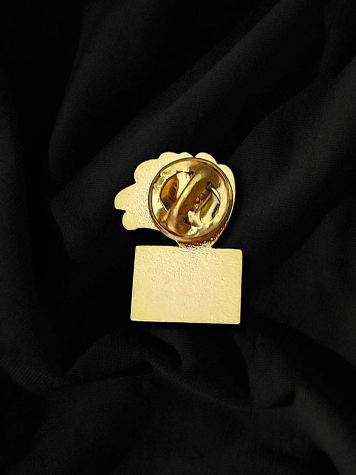 Pin's plume doré bleu vintage / Lido de Paris - photo numéro 2