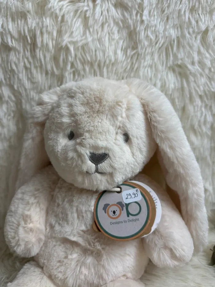 Peluche lapin blanc OB design - photo numéro 2