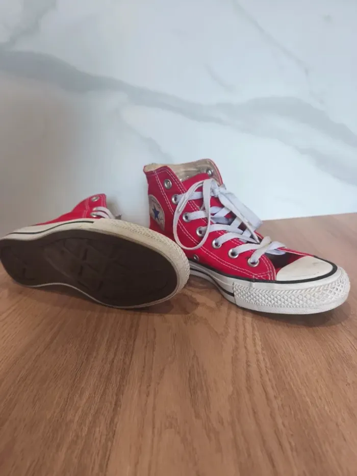 Converse All Star 🔥 rouges montantes – T37 (sans boîte) - photo numéro 2