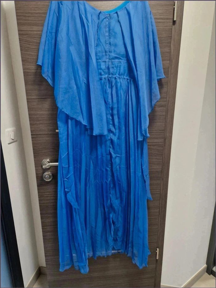 Robe habillée pour mariage ou baptême - bleu - Taille 2XL - Aumora - photo numéro 7