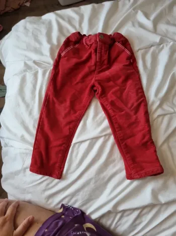 Pantalon réglable rouge 86cm