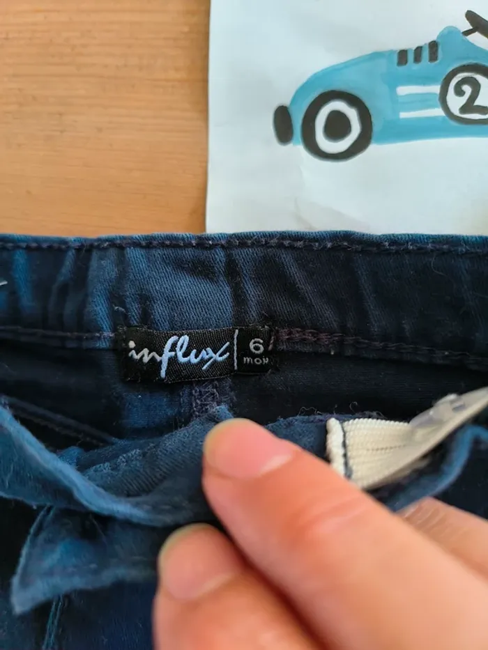 Lot de 4 pantalons bébé garçons 6 mois - NPO Baby, Primark, Influx et Tape à l'oeil - photo numéro 7