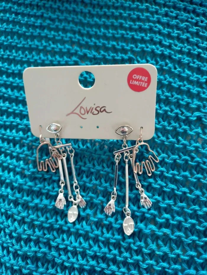 Lot 2 paires de boucles d'oreilles