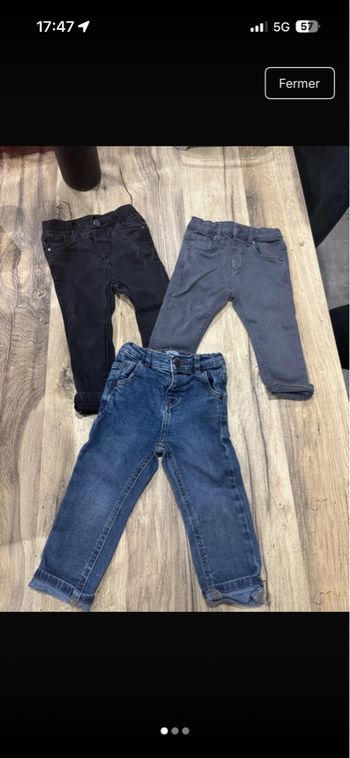 Lot 4 jeans garçon 18 mois 