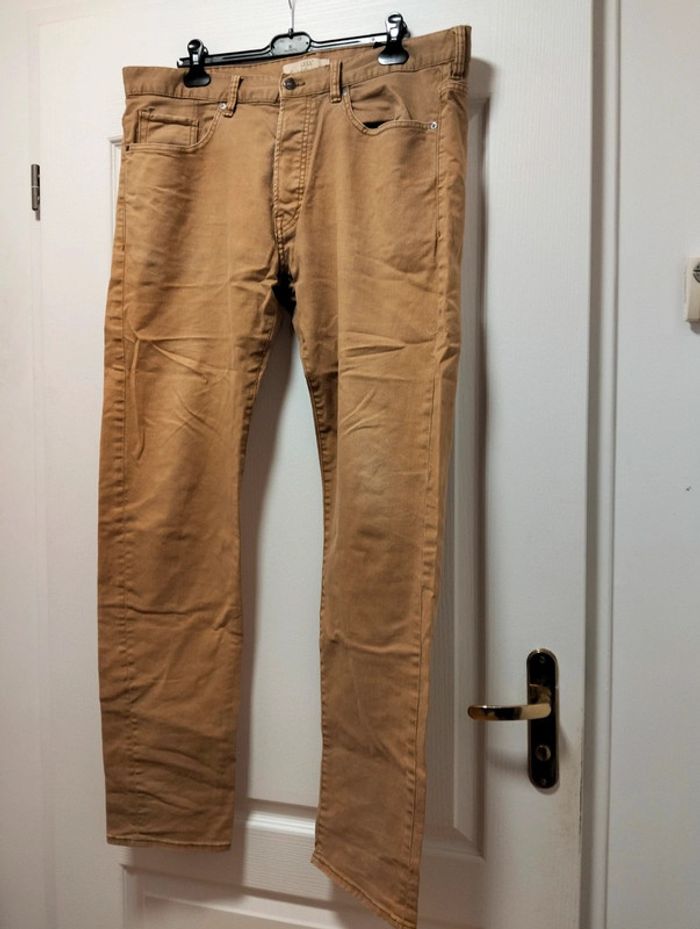 Pantalon jean slim fit camel Logg H&M 48 - photo numéro 2