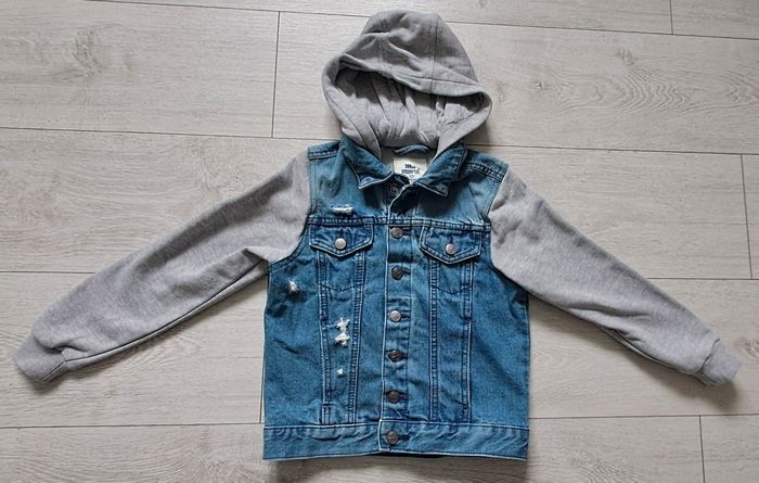 Blouson en jean bleu garçons taille 6-7ans - photo numéro 2