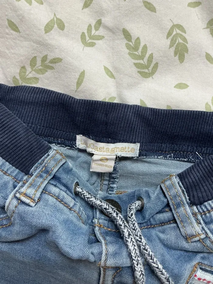 jean bleu lien de serrage lulu castagnette 24 mois - photo numéro 4