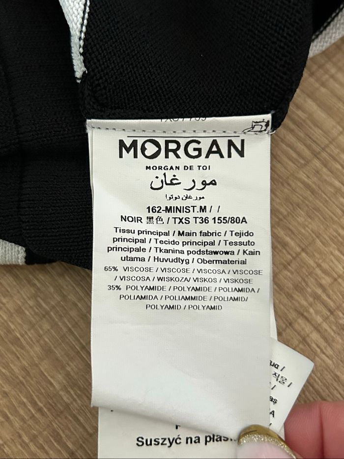 Pull noir et blanc avec manches 3/4 Morgan taille XS jamais porté - photo numéro 10