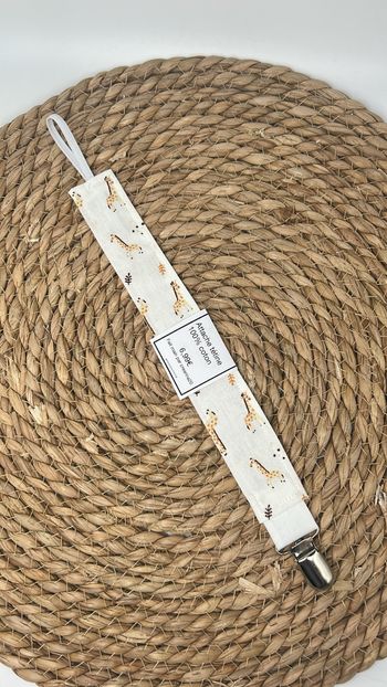 Attache tétine girafes fait main