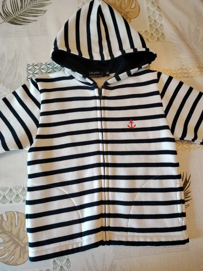 Gilet les petits cœurs à la mer