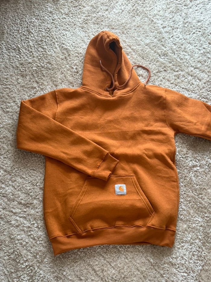 Hoodie Carhartt rework M – orange vintage – style workwear