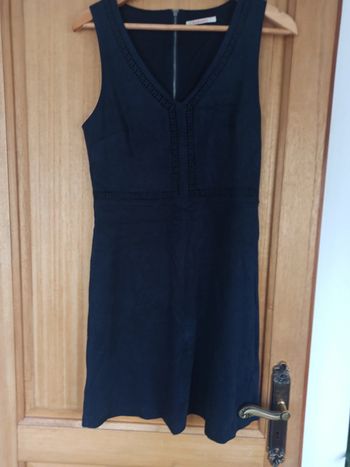 Robe bleue nuit en suédine