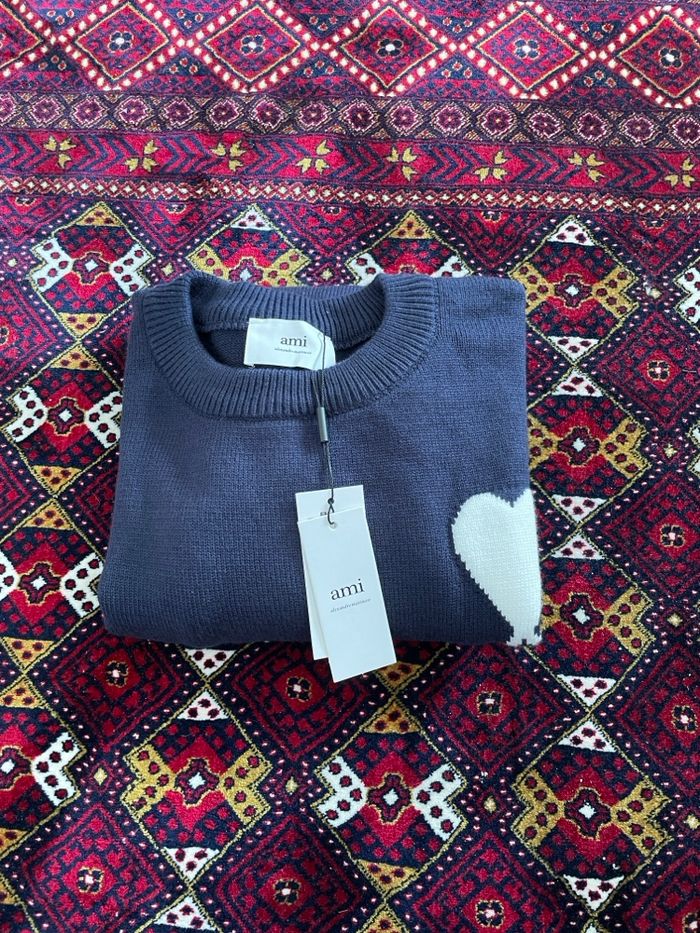 Pull Ami bleu marine taille M - photo numéro 5